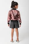 Shop_Partykles_Maroon Net Sequins Work Bomber Jacket _at_Aza_Fashions