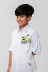 Buy Partykles White Cotton Embroidery, Beads Football Shirt Online at Aza Fashions Buy_Partykles_White Cotton Embroidery, Beads Football Shirt _Online_at_Aza_Fashions