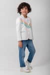Shop_Partykles_White Embroidery Water Theme Blazer _Online_at_Aza_Fashions