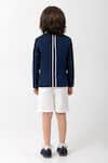 Shop_Partykles_Navy Embroidery, Piping School Boy Logo Blazer _at_Aza_Fashions