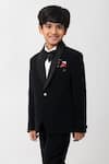 Buy_Partykles_Black Polyester, Suiting Shawl Collar Tuxedo Set _Online_at_Aza_Fashions