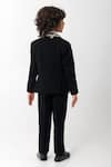 Shop_Partykles_Black Polyester, Suiting Piping Contrast Detailed Tuxedo Set _at_Aza_Fashions