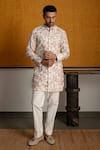 Buy Mishru Ivory Linen, Cotton, Lycra Embroidery Rhys Kurta Set at Aza Fashions Buy_Mishru_Ivory Linen, Cotton, Lycra Embroidery Rhys Kurta Set _at_Aza_Fashions