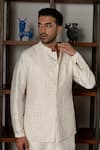Buy_Mishru_Ivory Chanderi, Cotton, Lycra Embroidery, Beads Levi Bundi And Kurta Set 