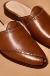 Buy_Dmodot_Brown Hoffler Bruno Riveto Leather Mules _Online_at_Aza_Fashions