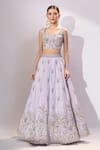 Samyukta Singhania Lavender Tissue Embroidery, Sequins, Stones Sweetheart Neck Lehenga Set Online at Aza Fashions Samyukta Singhania_Lavender Tissue Embroidery, Sequins, Stones Sweetheart Neck Lehenga Set _Online_at_Aza_Fashions
