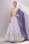 Buy Samyukta Singhania Lavender Tissue Embroidery, Sequins, Stones Sweetheart Neck Lehenga Set Online at Aza Fashions Buy_Samyukta Singhania_Lavender Tissue Embroidery, Sequins, Stones Sweetheart Neck Lehenga Set _Online_at_Aza_Fashions