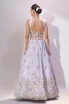 Shop Samyukta Singhania Lavender Tissue Embroidery, Sequins, Stones Sweetheart Neck Lehenga Set at Aza Fashions Shop_Samyukta Singhania_Lavender Tissue Embroidery, Sequins, Stones Sweetheart Neck Lehenga Set _at_Aza_Fashions