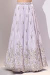 Samyukta Singhania Lavender Tissue Embroidery, Sequins, Stones Sweetheart Neck Lehenga Set at Aza Fashions Samyukta Singhania_Lavender Tissue Embroidery, Sequins, Stones Sweetheart Neck Lehenga Set _at_Aza_Fashions