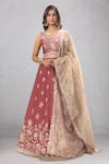 Buy Samyukta Singhania Rose Gold Georgette Embroidery, Sequins, Stones Floral Lehenga Blouse Set at Aza Fashions Buy_Samyukta Singhania_Rose Gold Georgette Embroidery, Sequins, Stones Floral Lehenga Blouse Set _at_Aza_Fashions