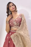 Buy Samyukta Singhania Rose Gold Georgette Embroidery, Sequins, Stones Floral Lehenga Blouse Set Online at Aza Fashions Buy_Samyukta Singhania_Rose Gold Georgette Embroidery, Sequins, Stones Floral Lehenga Blouse Set _Online_at_Aza_Fashions