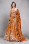 Buy Samyukta Singhania Orange Tissue Embroidery, Sequins Sweetheart Neck, Square Lehenga Blouse Set at Aza Fashions Buy_Samyukta Singhania_Orange Tissue Embroidery, Sequins Sweetheart Neck, Square Lehenga Blouse Set _at_Aza_Fashions