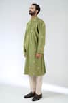 Buy_Aariyana Couture_Green Embroidery Geometric Kurta Set _Online_at_Aza_Fashions