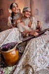 Buy_House of ayra_Off White Silk, Net Zari, Embroidery, Solara Zardozi Bridal Lehenga Set _Online_at_Aza_Fashions