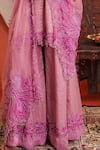Shop_Farha Syed_Pink Chanderi Silk, Organza, Taffeta, Shantoon Embroidery, Kurta Sharara Set _Online_at_Aza_Fashions