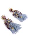 Buy_House Of D"Oro_Multi Color Beads, Stones, Tassels Blossom Beaded Drop Earrings _Online_at_Aza_Fashions
