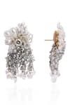 House Of D"Oro_Silver Plated Beads, Crystals, Pearls, Stones Lilora And Embellished Earrings _Online_at_Aza_Fashions