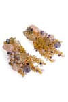 Buy_House Of D"Oro_Multi Color Beads, Gemstones Florelle And Cluster Dangler Earrings _Online_at_Aza_Fashions