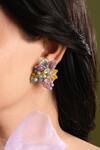 Buy_House Of D"Oro_Multi Color Beads, Stones Uniflora Cluster Multi-bead Stud Earrings _Online_at_Aza_Fashions
