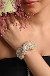 Buy_House Of D"Oro_White Beads, Pearls, Stones Serenebloom And Studded Bracelet _at_Aza_Fashions