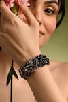 Buy_House Of D"Oro_Black Beads, Stones Calla And Embellished Bracelet _at_Aza_Fashions