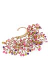 House Of D"Oro_Multi Color Beads Floralia Cluster Earcuff _Online_at_Aza_Fashions