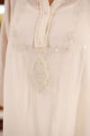 Tatwa_Off White Chanderi Embroidery, Sequins, Beads Split V-neck Top Palazzo Set _at_Aza_Fashions