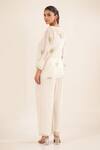 Shop_Tatwa_White Chanderi Embroidery, Lace Round , Keyhole Top Pant Set _at_Aza_Fashions