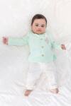 Buy_Tiber Taber_Green Cotton Embroidery Bandhgala And Pant Set For Boys _at_Aza_Fashions