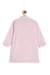 Shop_Tiber Taber_Pink Viscose, Cotton Embroidery Kurta And Pyjama Set _Online_at_Aza_Fashions