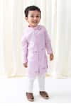 Shop_Tiber Taber_Pink Viscose, Cotton Embroidery Kurta And Pyjama Set 