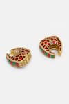 Buy_Ruby Raang_Multi Color Stones Kundan Enamel Hoops _Online_at_Aza_Fashions