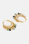 Buy Ruby Raang Multi Color Stones, Pearls, Beads Kundan And Embellished Hoop Earrings Online at Aza Fashions Buy_Ruby Raang_Multi Color Stones, Pearls, Beads Kundan And Embellished Hoop Earrings _Online_at_Aza_Fashions