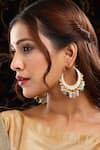 Buy_Ruby Raang_Multi Color Stones, Pearls, Beads Kundan And Embellished Hoop Earrings _at_Aza_Fashions
