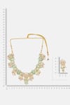 Buy Ruby Raang Green Stones, Pearls, Beads Kundan And Embellished Necklace & Earrings Set Online at Aza Fashions Buy_Ruby Raang_Green Stones, Pearls, Beads Kundan And Embellished Necklace & Earrings Set _Online_at_Aza_Fashions
