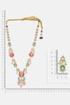 Ruby Raang Multi Color Stones, Pearls, Beads Kundan Embellished Necklace And Earring Set at Aza Fashions Ruby Raang_Multi Color Stones, Pearls, Beads Kundan Embellished Necklace And Earring Set _at_Aza_Fashions