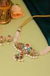 Buy_Ruby Raang_Multi Color Stones, Pearls Kundan And Embellished Choker Set 