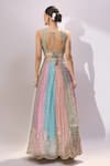 Shop_Samyukta Singhania_Multi Color Georgette Embroidery, Sequins, Stones, Zari Multicolor Lehenga Set _at_Aza_Fashions