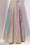 Buy_Samyukta Singhania_Multi Color Georgette Embroidery, Sequins, Stones, Zari Multicolor Lehenga Set _Online_at_Aza_Fashions
