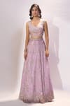 Buy Samyukta Singhania Lavender Satin, Silk Embroidery, Sequins, Stones Sweetheart Lehenga Blouse Set Online at Aza Fashions Buy_Samyukta Singhania_Lavender Satin, Silk Embroidery, Sequins, Stones Sweetheart Lehenga Blouse Set _Online_at_Aza_Fashions
