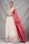 Buy Samyukta Singhania Cream Silk Embroidery, Sequins V-neck Lehenga Set at Aza Fashions Buy_Samyukta Singhania_Cream Silk Embroidery, Sequins V-neck Lehenga Set _at_Aza_Fashions