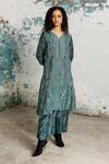 Buy Saksham & Neharicka Green Cotton, Silk Embroidery Split V-neck Breshna Printed And Kurta Set at Aza Fashions Buy_Saksham & Neharicka_Green Cotton, Silk Embroidery Split V-neck Breshna Printed And Kurta Set _at_Aza_Fashions