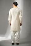 Shop SALIL BHATIA Ivory Georgette, Modal, Satin Embroidery Tara Mahal Thread Work Kurta Set at Aza Fashions Shop_SALIL BHATIA_Ivory Georgette, Modal, Satin Embroidery Tara Mahal Thread Work Kurta Set _at_Aza_Fashions