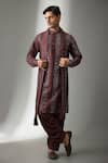 Buy SALIL BHATIA Wine , Modal, Satin, Chanderi Ainaa Mahal Pure Work Kurta Set at Aza Fashions Buy_SALIL BHATIA_Wine , Modal, Satin, Chanderi Ainaa Mahal Pure Work Kurta Set _at_Aza_Fashions