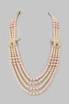 Buy_SALIL BHATIA_Pink Semi-precious Stone Handmade Mala _at_Aza_Fashions