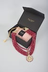 Shop_SALIL BHATIA_Maroon Stone Handmade Layered Mala _at_Aza_Fashions