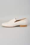 SALIL BHATIA_Ivory Embroidery, Sequins Raj Mahal Silk Thread Embellished Loafers _Online_at_Aza_Fashions