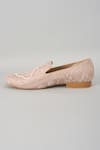 SALIL BHATIA_Beige Zari, Metallic Thread, Sequins Taj Mahal And Pearl Embellished Loafers _Online_at_Aza_Fashions