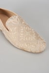 Shop_SALIL BHATIA_Beige Embroidery, Sequins, Zari Taj Mahal Embellished Loafers _Online_at_Aza_Fashions