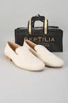 Buy_SALIL BHATIA_Ivory Embroidery, Sequins Pan Boota Thread Embellished Loafers _at_Aza_Fashions